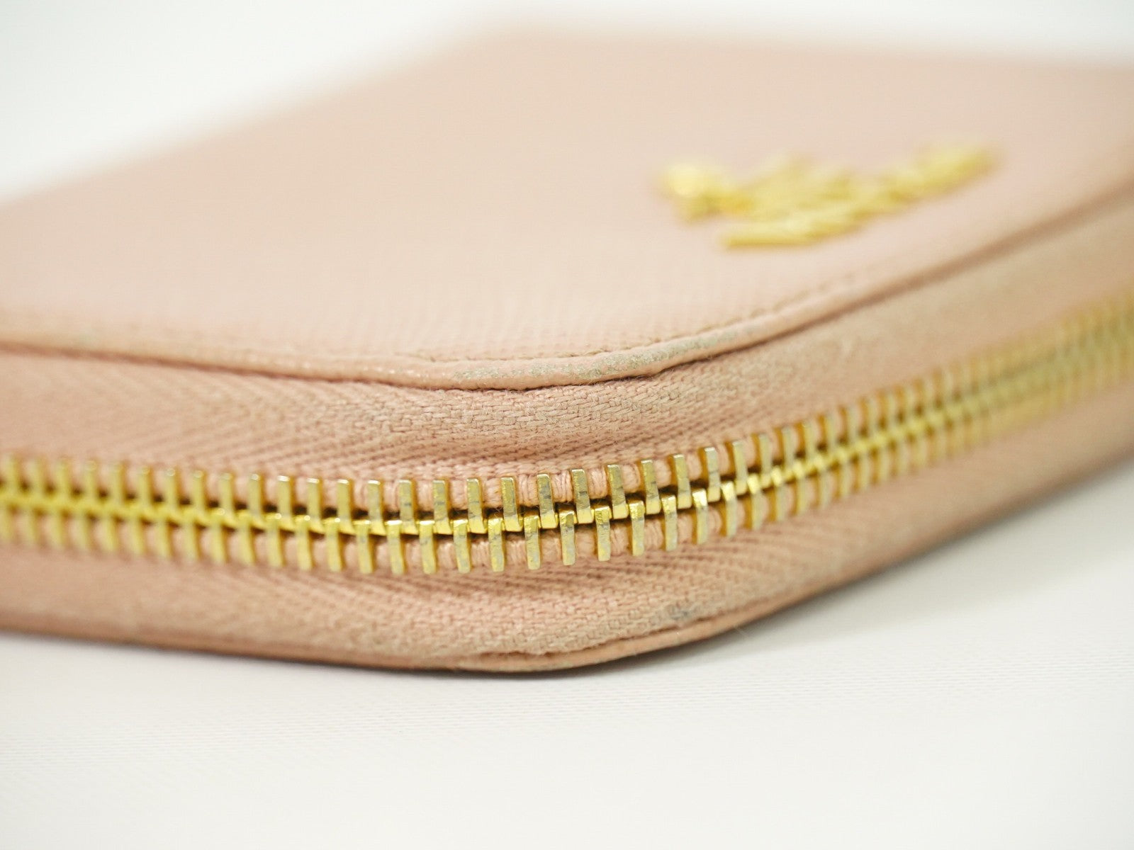 Prada Saffiano Coin Purse Leather, PINK, LEATHER, Wallets