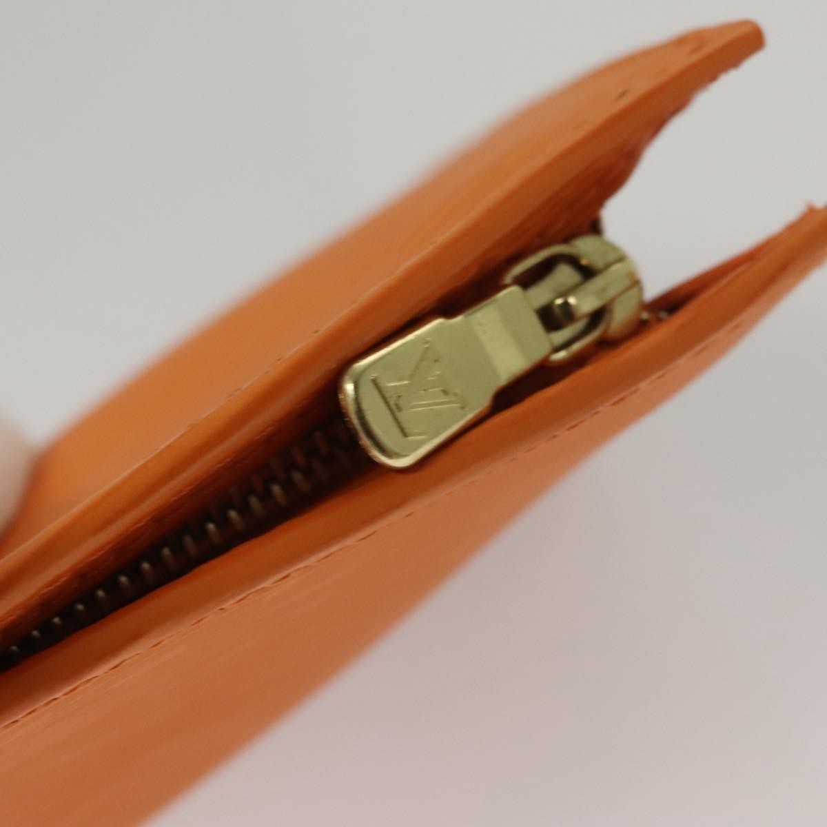 Louis Vuitton Pochette Accessoires Epi Leather, ORANGE, LEATHER, Clutche & pouche