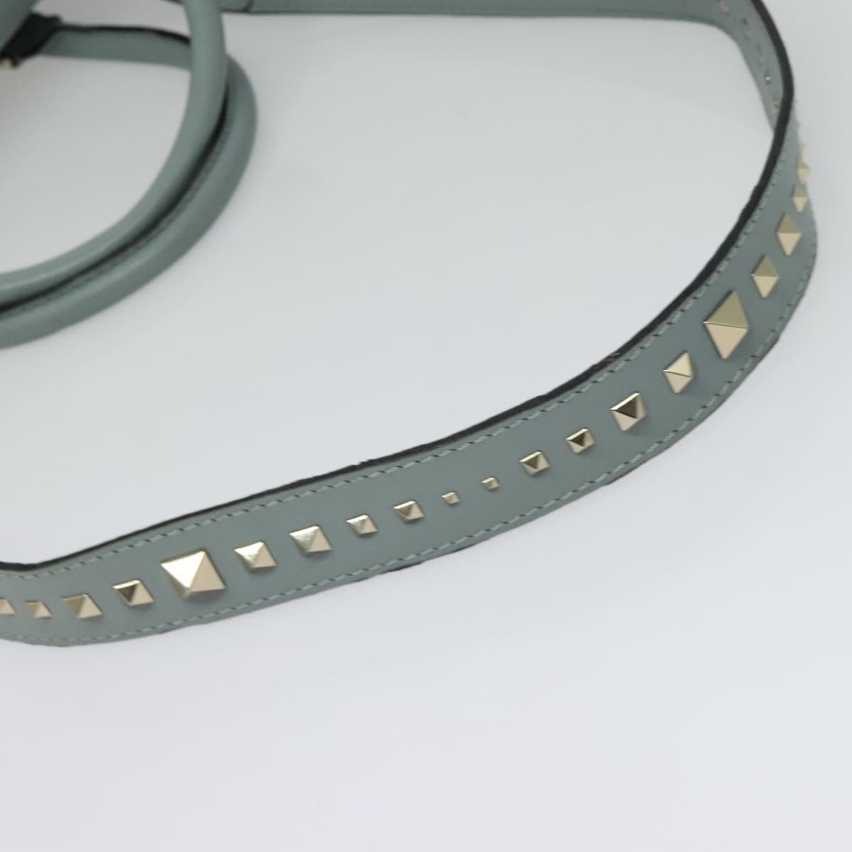 Valentino Garavani Demilune Flap Satchel Leather, BLUE, LEATHER, Handbag