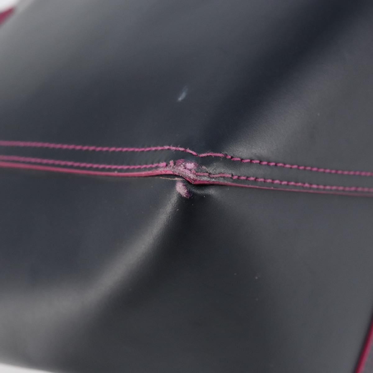 Loewe Leo Shopper Tote Leather, NAVY, LEATHER, Tote bag