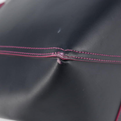 Loewe Leo Shopper Tote Leather, NAVY, LEATHER, Tote bag