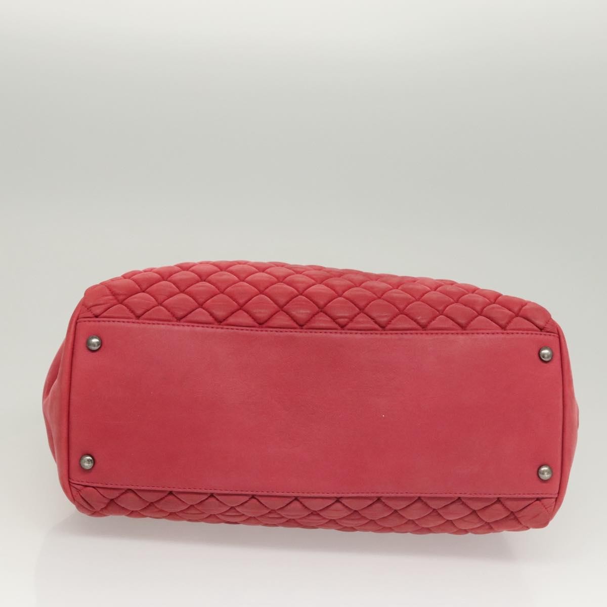 Chanel Matelasse Chain Shoulder Bag Leather, Pink, Leather, Handbag