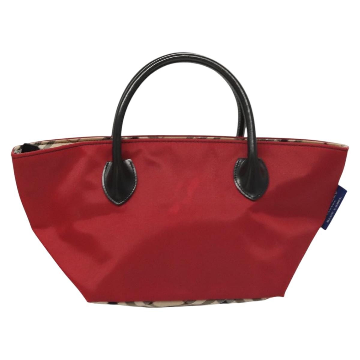 Burberry Nova Check Tote Nylon, RED, NYLON, Tote bag