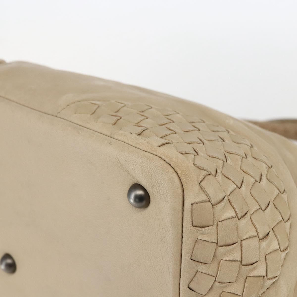 Bottega Veneta Intrecciato Handbag Leather, BEIGE, LEATHER, Handbag