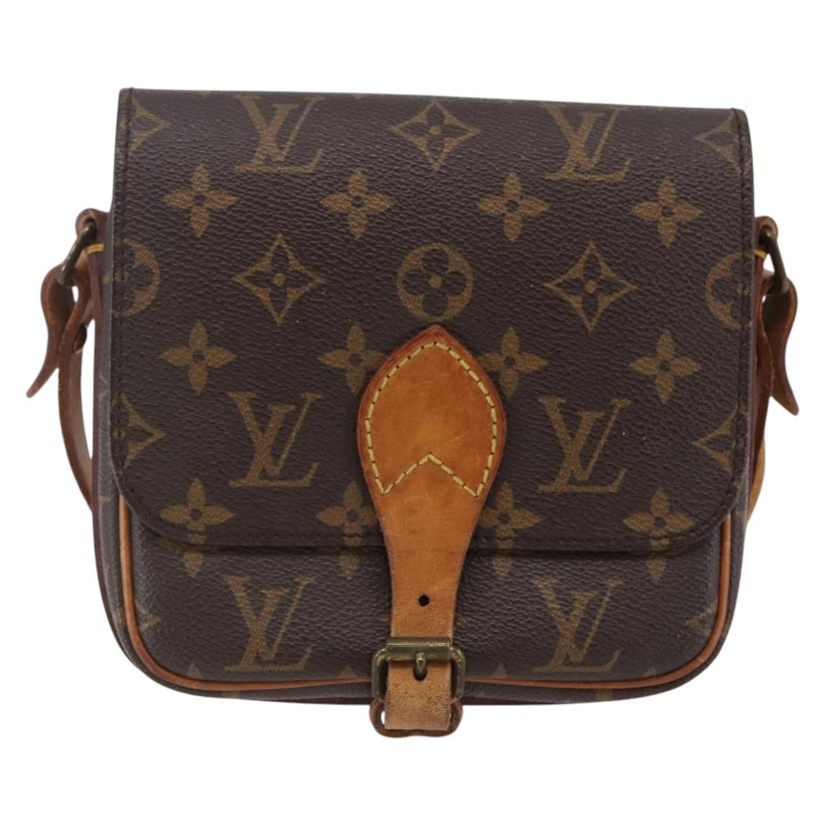 Louis Vuitton Cartouchiere Handbag Monogram Canvas, BROWN, CANVAS, Shoulder bag