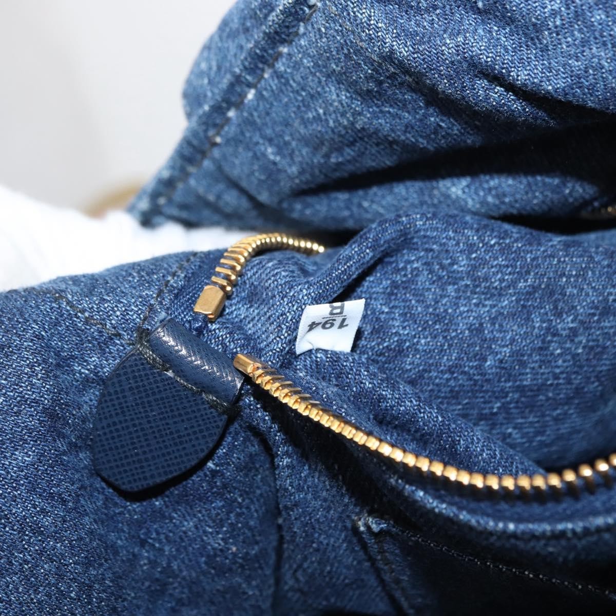 Prada Canapa Open Tote Canvas, BLUE, CANVAS, Tote bag