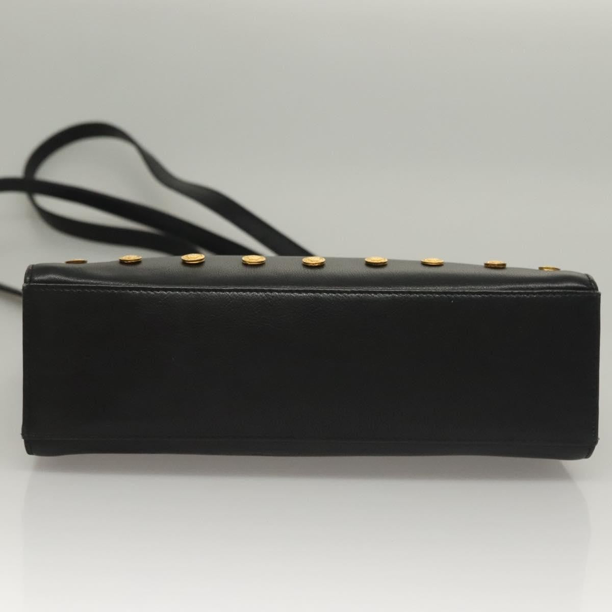 Versace Medusa Shoulder Bag Leather, BLACK, LEATHER, Shoulder bag