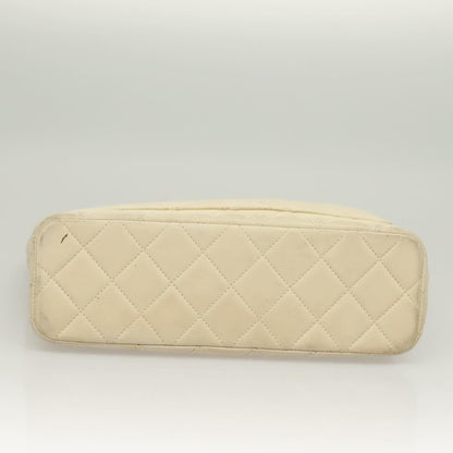 Chanel Vintage CC Front Pocket Tote Quilted Leather, BEIGE, LEATHER, Tote bag