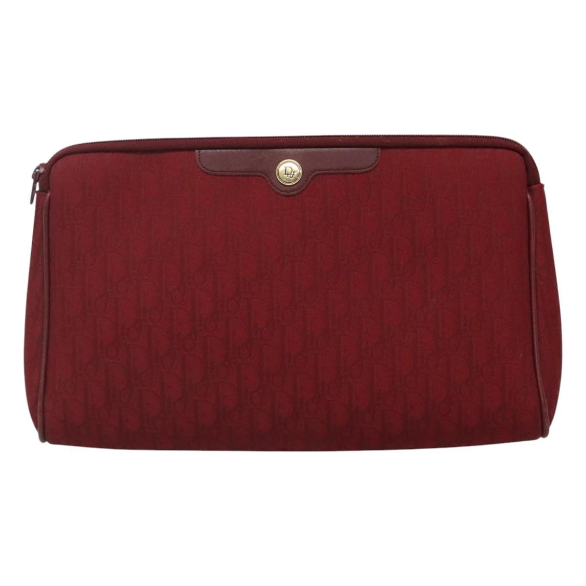 Christian Dior Trotter pouch Canvas, RED, CANVAS, Clutche & pouche