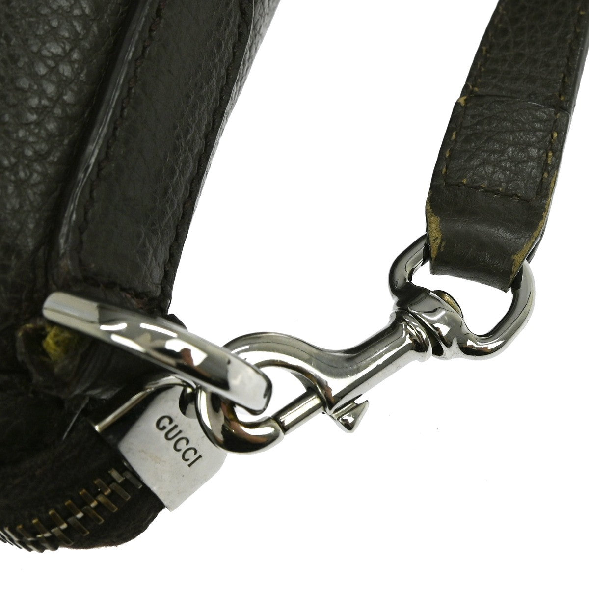 Gucci Britt Convertible Dome Satchel Leather, BROWN, LEATHER, Handbag