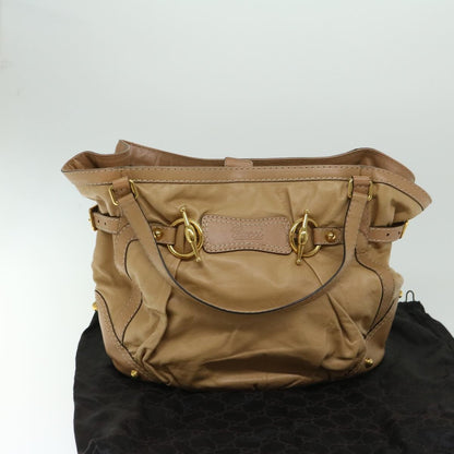 Gucci Vintage Horsebit Shoulder bag Leather, BEIGE, LEATHER, Shoulder bag