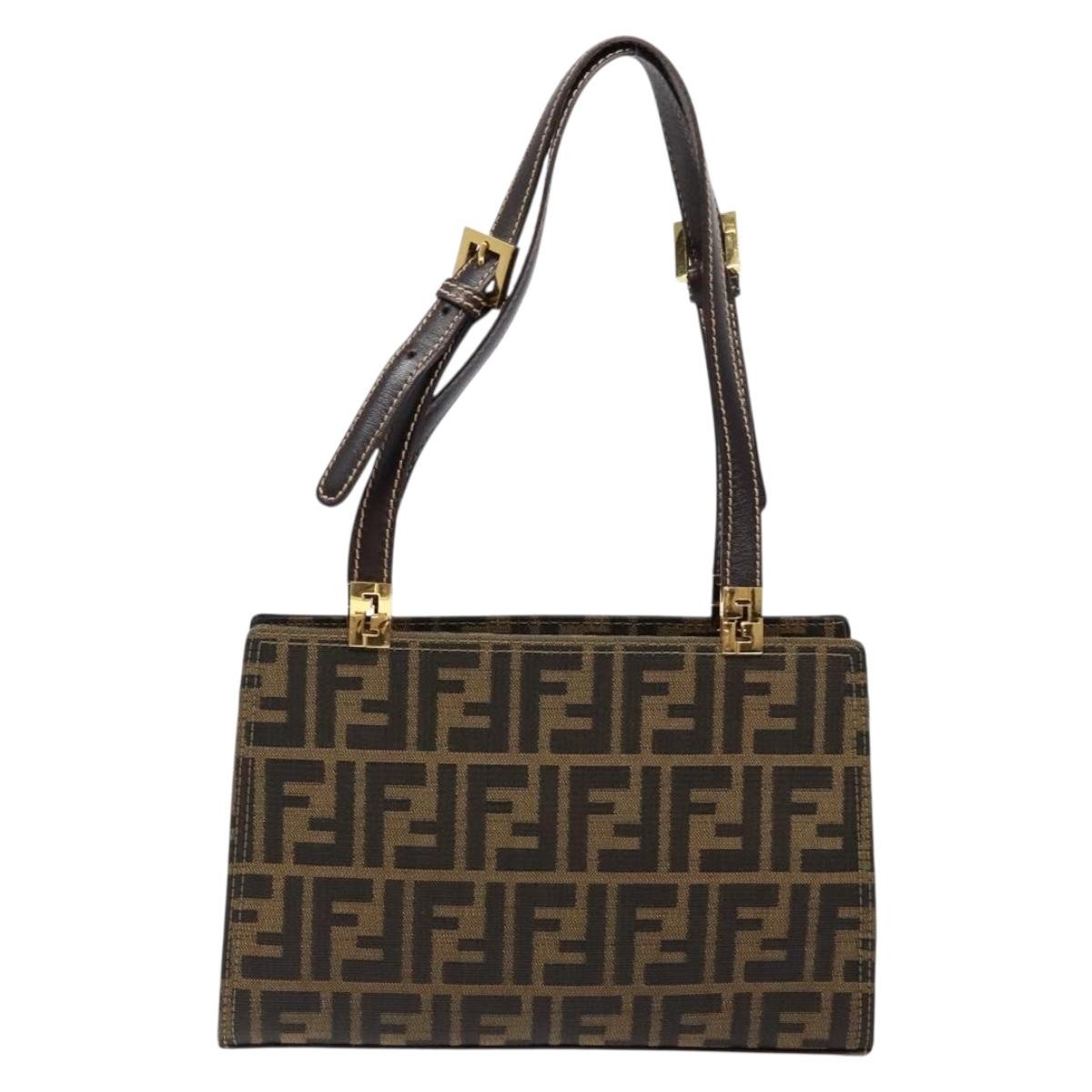 Fendi Vintage Zucca Zucca canvas, BROWN, CANVAS, Handbag