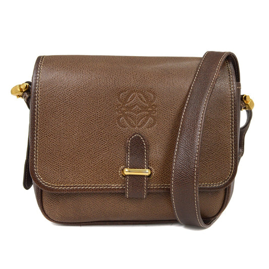 Loewe Vintage Shoulder Bag Leather, BROWN, LEATHER, Shoulder bag