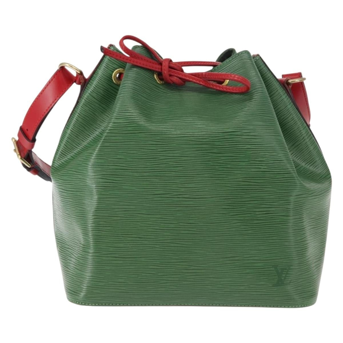 Louis Vuitton Bicolor Petit Noe Handbag Epi Leather, GREEN, LEATHER, Shoulder bag