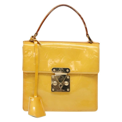 Louis Vuitton Spring Street Handbag Monogram Vernis, YELLOW, PATENT_LEATHER, Handbag