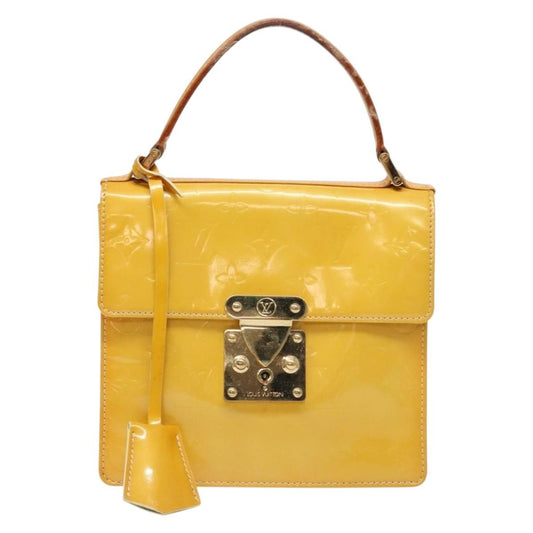 Louis Vuitton Spring Street Handbag Monogram Vernis, YELLOW, PATENT_LEATHER, Handbag