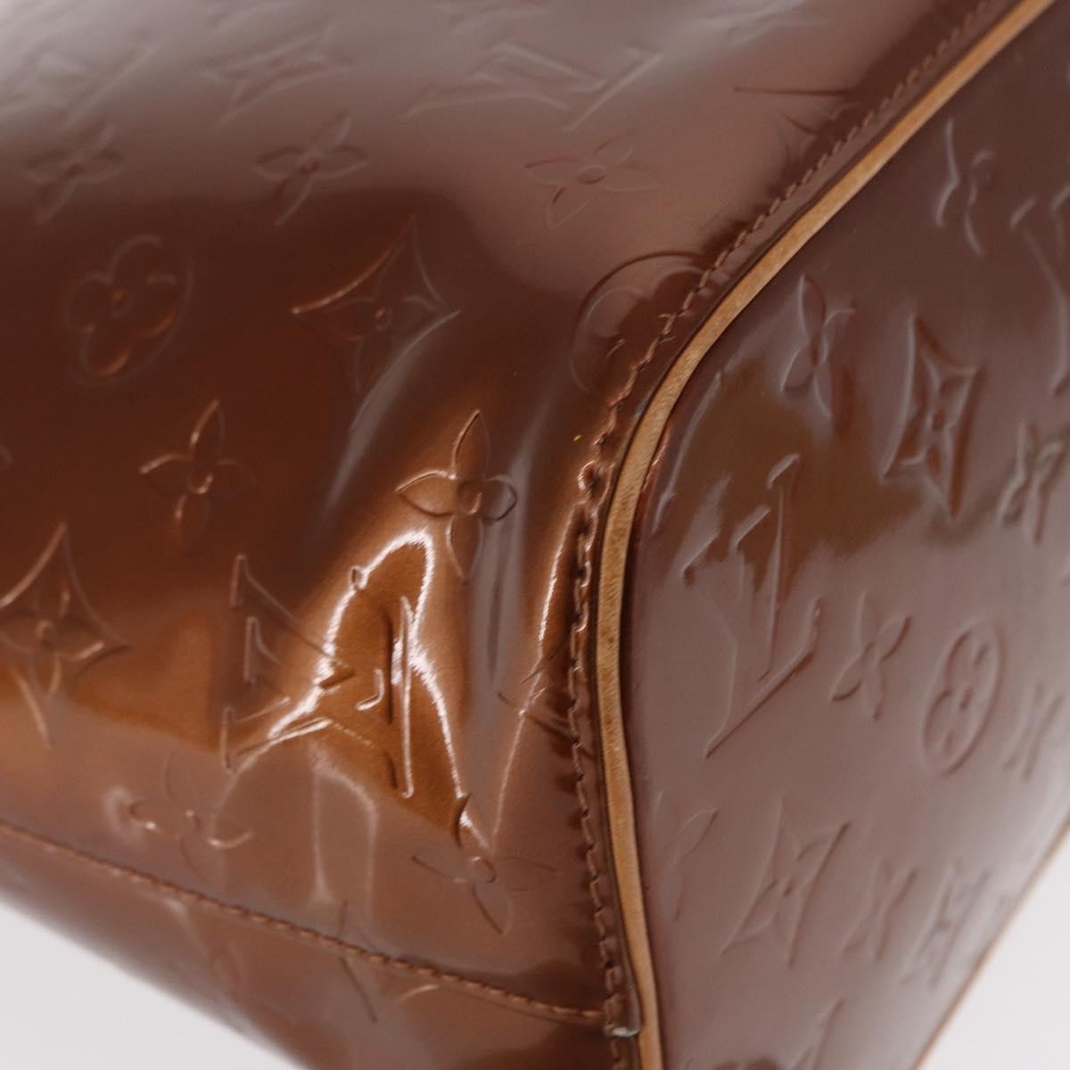 Louis Vuitton Houston Handbag Monogram Vernis, BROWN, PATENT_LEATHER, Handbag