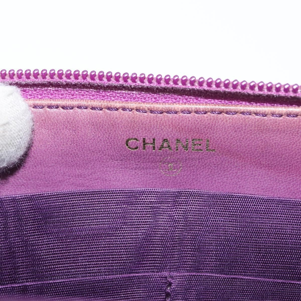 Chanel Timeless CC Zipped Wallet Caviar, PURPLE, LEATHER, Wallets