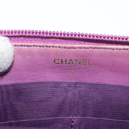 Chanel Timeless CC Zipped Wallet Caviar, PURPLE, LEATHER, Wallets