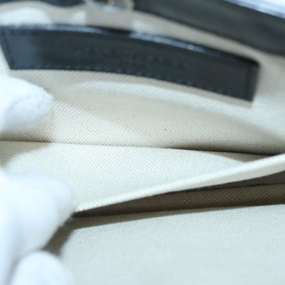 Balenciaga Navy Pochette Canvas and Leather, WHITE, CANVAS, Shoulder bag