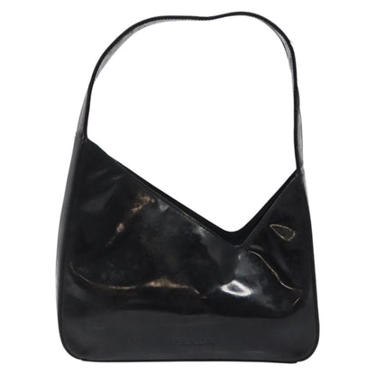 Prada Vintage Shoulder Bag Leather, BLACK, PATENT_LEATHER, Shoulder bag