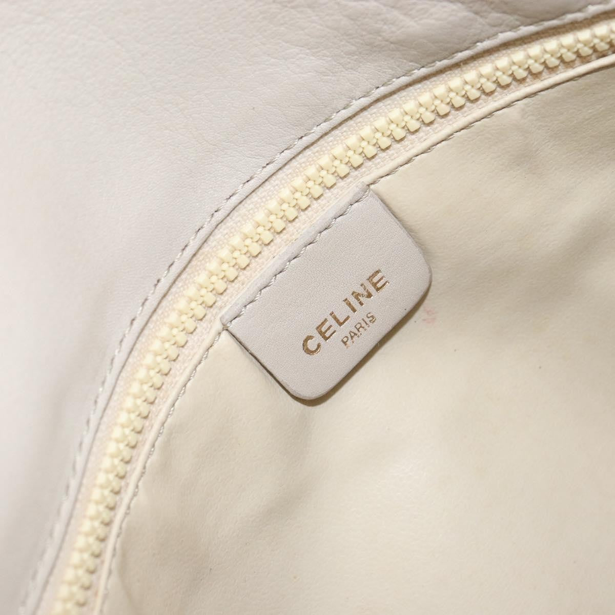 Celine Vintage Shoulder Bag Leather, BEIGE, LEATHER, Shoulder bag