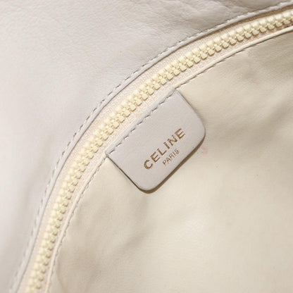 Celine Vintage Shoulder Bag Leather, BEIGE, LEATHER, Shoulder bag