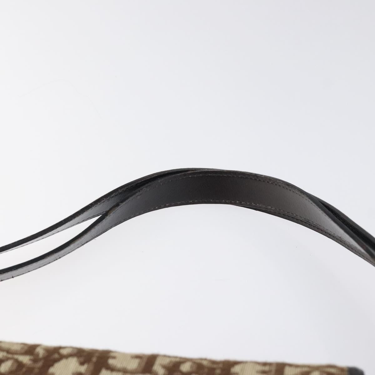 Christian Dior Vintage CD Flap Shoulder Bag Canvas, BROWN, CANVAS, Shoulder bag