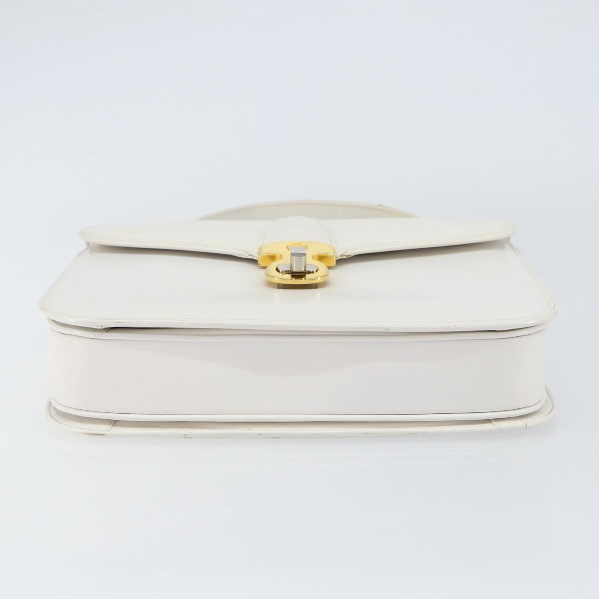 Gucci Vintage Handbag Leather, WHITE, LEATHER, Handbag