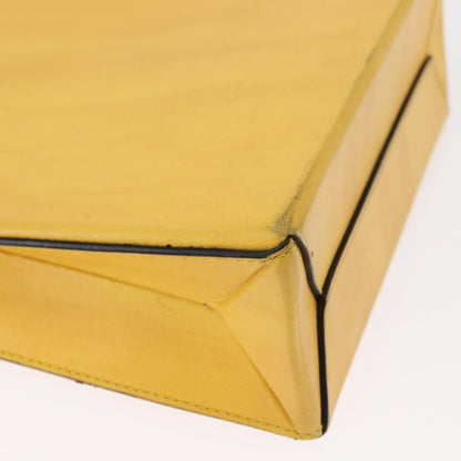 Fendi Pack Shopping Tote Leather, YELLOW, LEATHER, Handbag