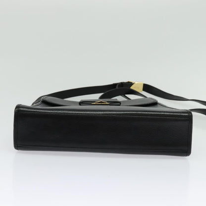 Saint Laurent Vintage Shoulder Bag Leather, BLACK, LEATHER, Shoulder bag