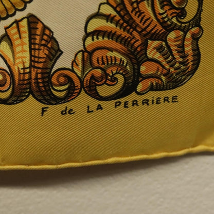 Hermes Carré 90 Silk multicolor, YELLOW, SILK, Scarve & shawl