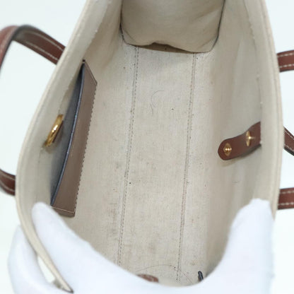 Burberry Freya Shopping Tote Canvas with Leather, WHITE, CANVAS, Tote bag
