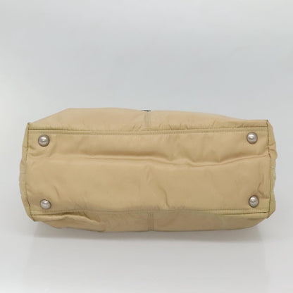 Prada Convertible Chain Tote Quilted Tessuto, BEIGE, NYLON, Tote bag