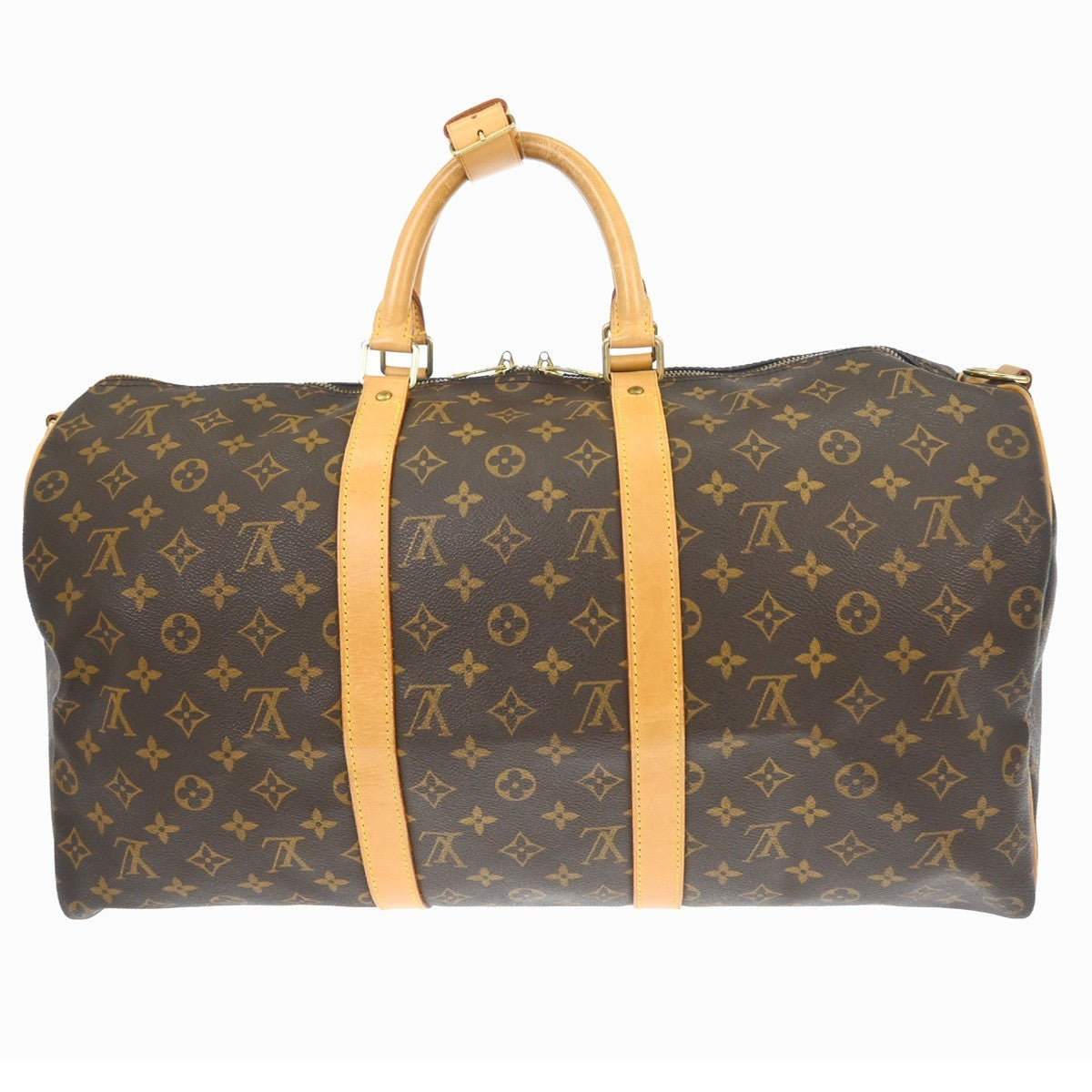 Louis Vuitton Keepall Bandouliere Bag Monogram Canvas, BROWN, CANVAS, Travel bag