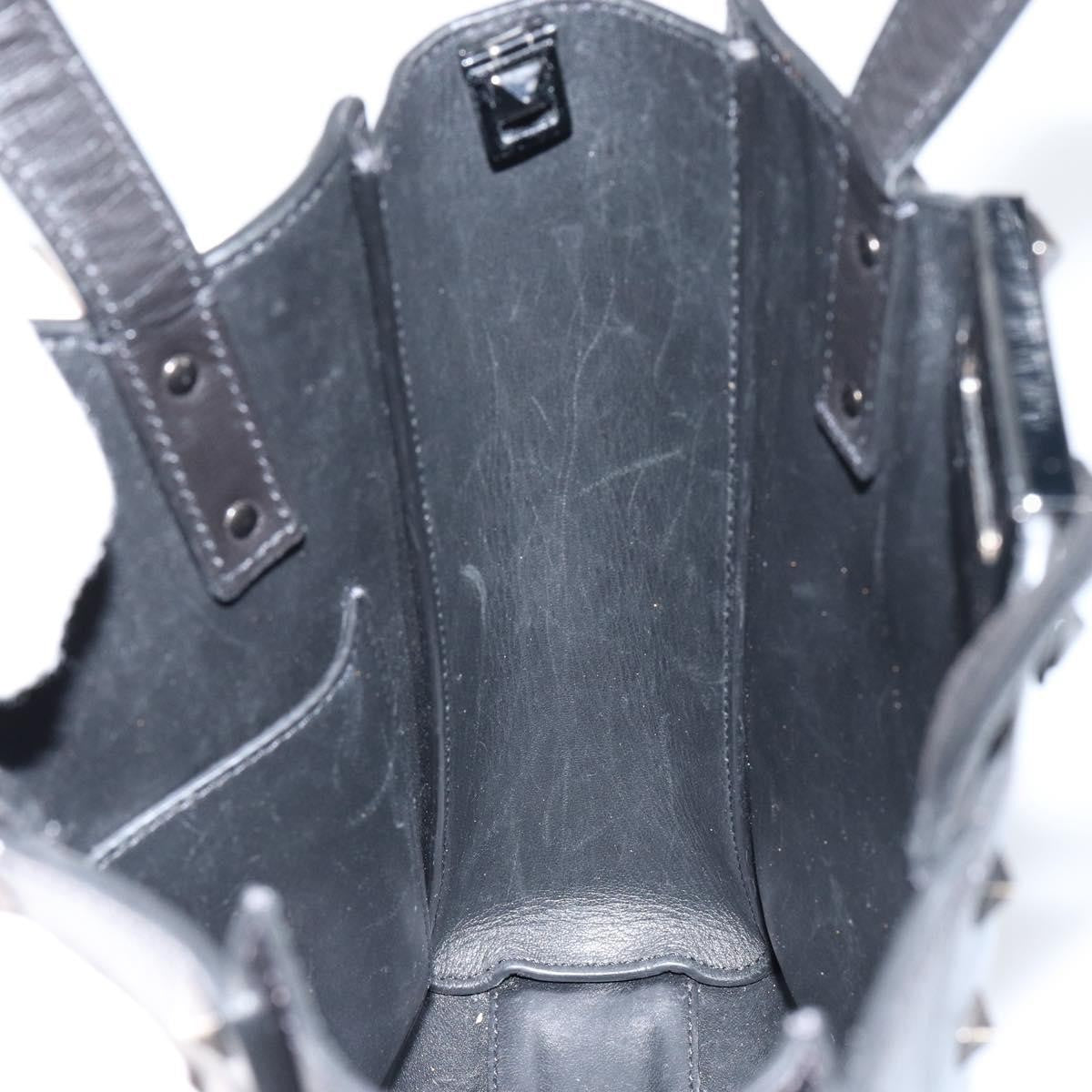 Valentino Garavani Rockstud Tote Rigid Leather, BLACK, LEATHER, Handbag