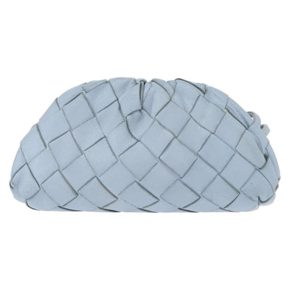 Bottega Veneta The Pouch Intrecciato Nappa, BLUE, LEATHER, Clutche & pouche