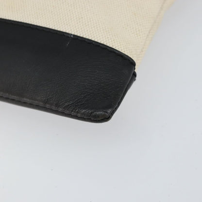 Balenciaga Clip P Pouch Leather, BEIGE, CANVAS, Clutche & pouche