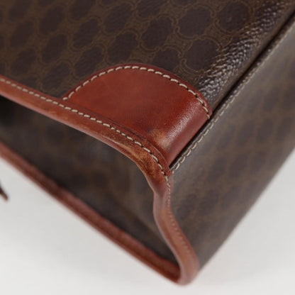 Celine Vintage Macadam Shoulder Bag Leather, BROWN, LEATHER, Shoulder bag