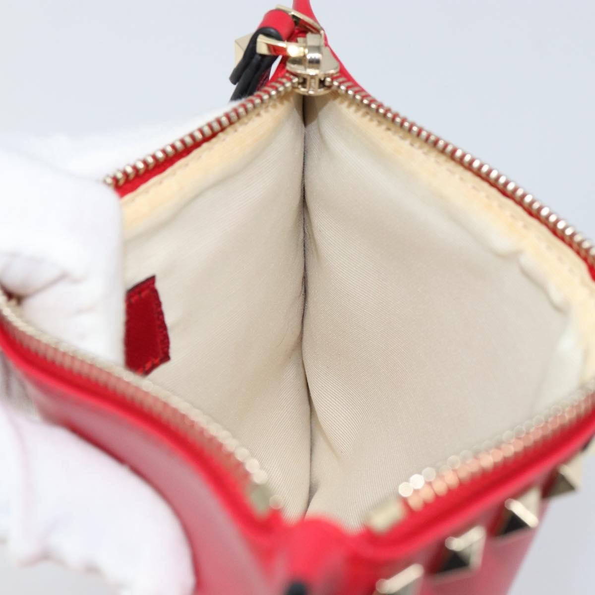 Valentino Garavani Rockstud Pouch Leather, PINK, LEATHER, Clutche & pouche