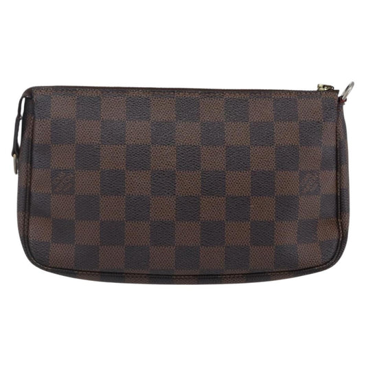 Louis Vuitton Pochette Accessoires Damier, BROWN, CANVAS, Clutche & pouche