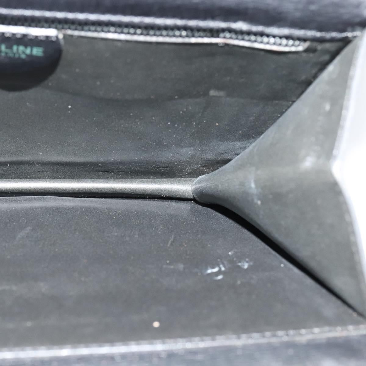 Celine Gancini Handbag Leather, BLACK, LEATHER, Handbag