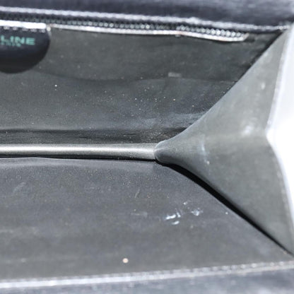 Celine Gancini Handbag Leather, BLACK, LEATHER, Handbag