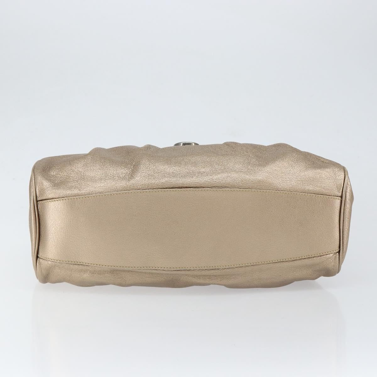 Salvatore Ferragamo Gancini Tote Leather, GOLD, LEATHER, Tote bag