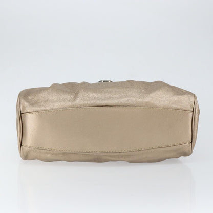 Salvatore Ferragamo Gancini Tote Leather, GOLD, LEATHER, Tote bag