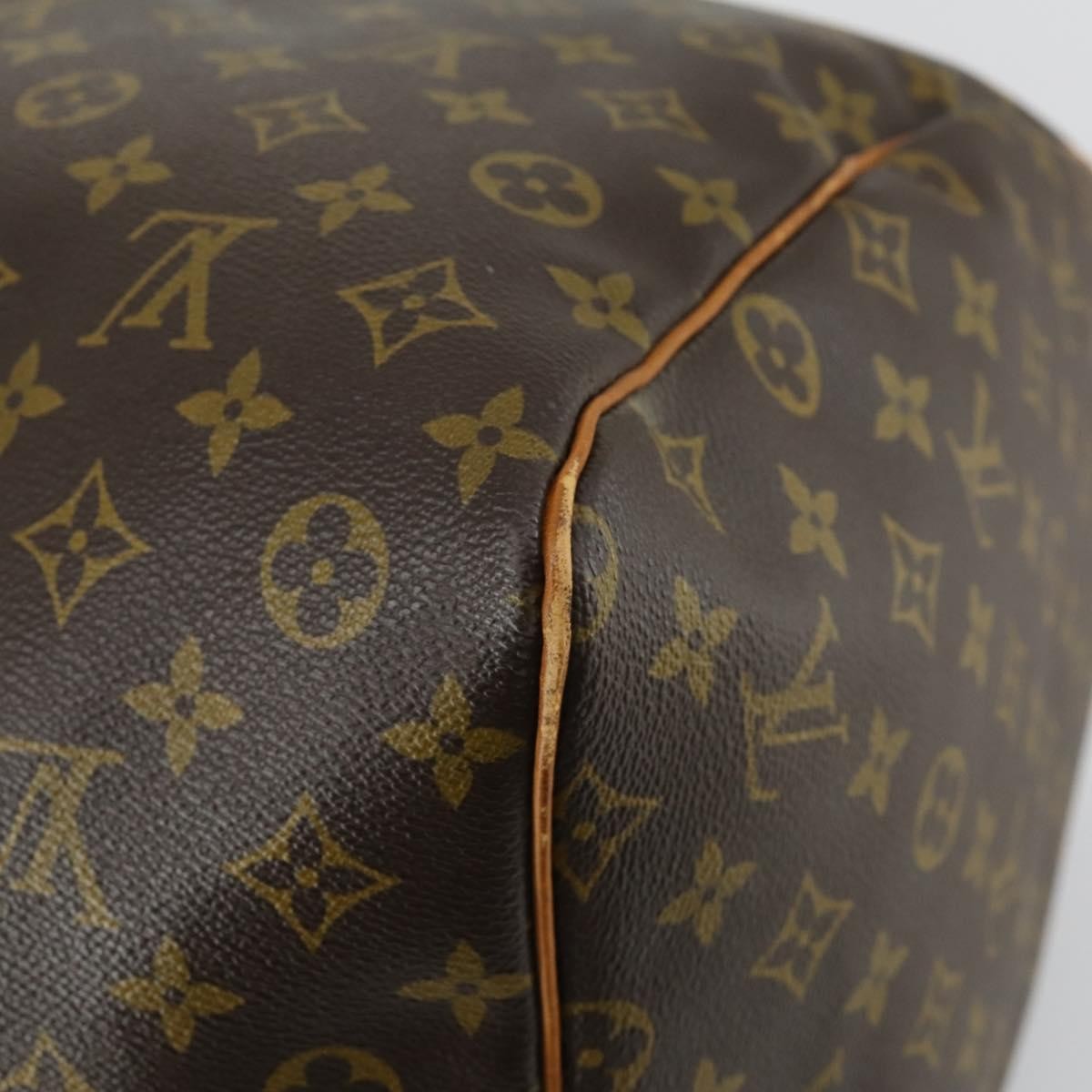 Louis Vuitton Keepall Bag Monogram Canvas, BROWN, CANVAS, Travel bag