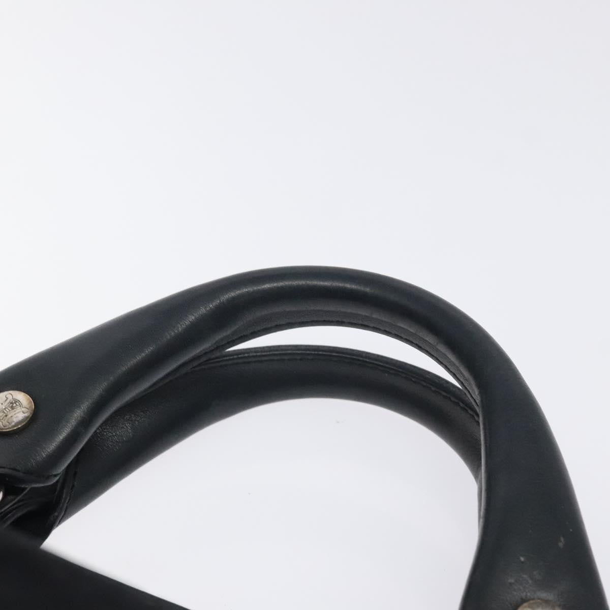 Celine Boogie Satchel Macadam, BLACK, CANVAS, Handbag