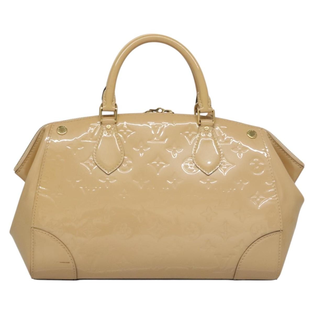 Louis Vuitton Santa Monica Handbag Monogram Vernis, BEIGE, PATENT_LEATHER, Handbag