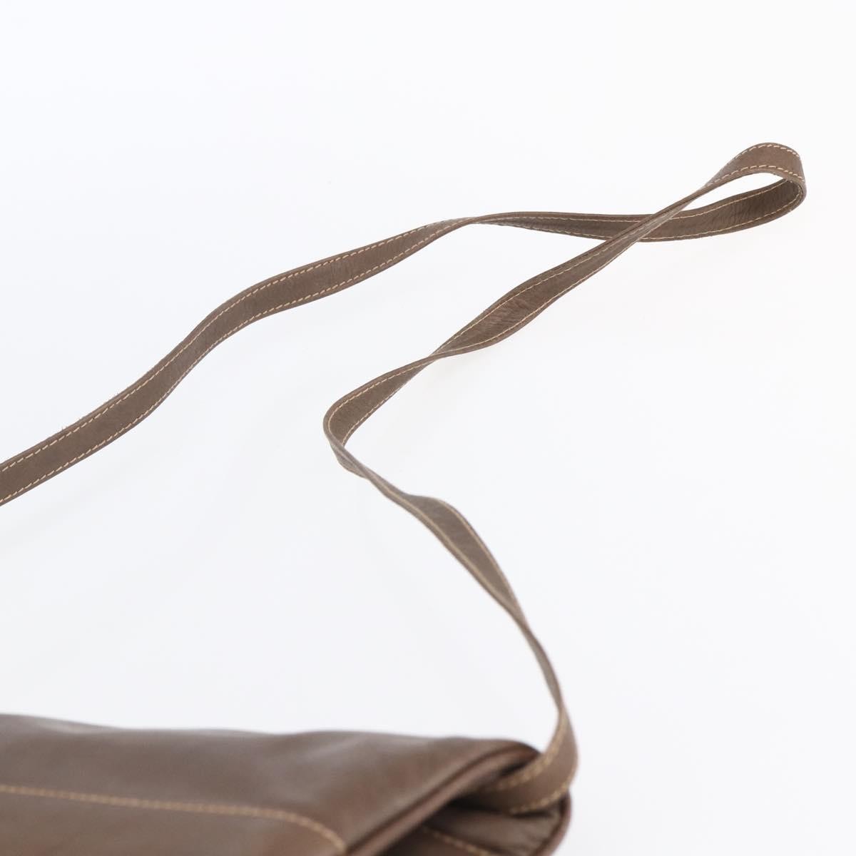 Celine Vintage Shoulder Bag Leather, BROWN, LEATHER, Shoulder bag