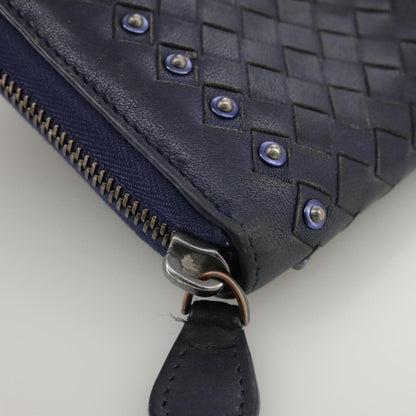 Bottega Veneta Intrecciato Long Zip  Wallet Leather, BLACK, LEATHER, Wallets